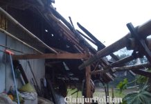 Sembilan Rumah Rusak Ringan Diterjang Angin Puting Beliung di Campaka Kabupaten Cianjur