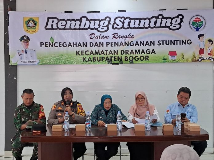 Polsek Dramaga Dukung Rembug Stunting, Dorong Sinergi TNI-Polri dan Pemerintah Polsek Dramaga